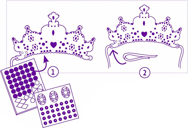 Zestaw do zabawy Djeco Zrób to sam z mozaiką Korony księżniczek DJ07901 (3070900079014) - obraz 6