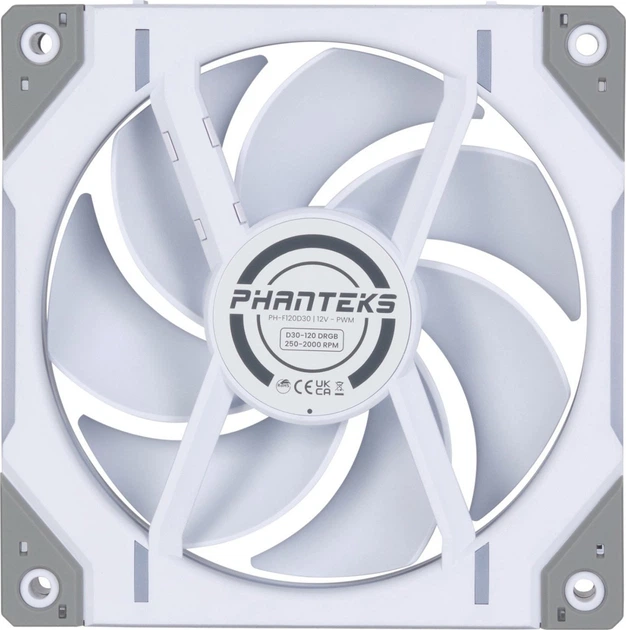 Вентилятор Phanteks D30-120 D-RGB Regular White (PH-F120D30_DRGB_PWM_WT01) - изображение 4