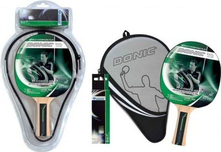 Zestaw do tenisa stołowego Donic Waldner Line 400 2 rakietki + 3 piłeczki 788492 (4000885884920) - obraz 2