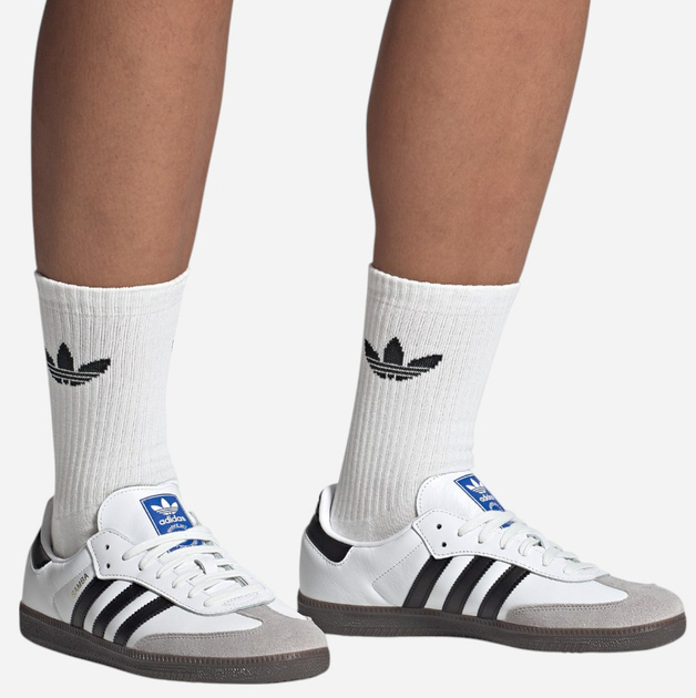 Sneakersy męskie do kostki adidas Samba B75806 39.5 (6UK) Białe/Czarne/Szare (955555909841676) - Outlet - obraz 2