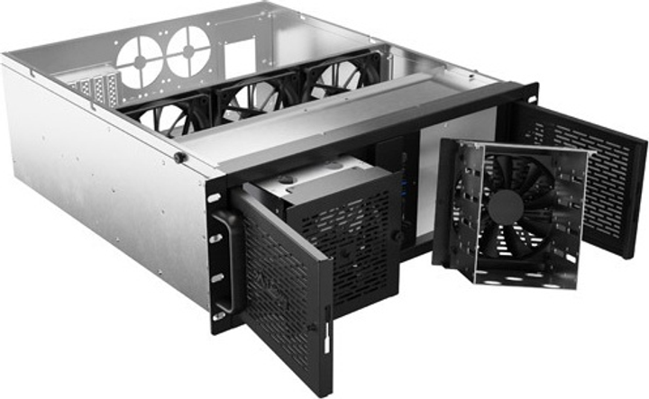 Корпус серверний Lanberg ATX 520/12 19"/4U (SC01-5204-12B) - зображення 5