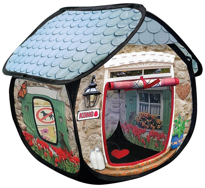 Будиночок для котів KONG Play Spaces Bungalow Pop-Up з іграшками з котячою м'ятою (35585457017) - зображення 1
