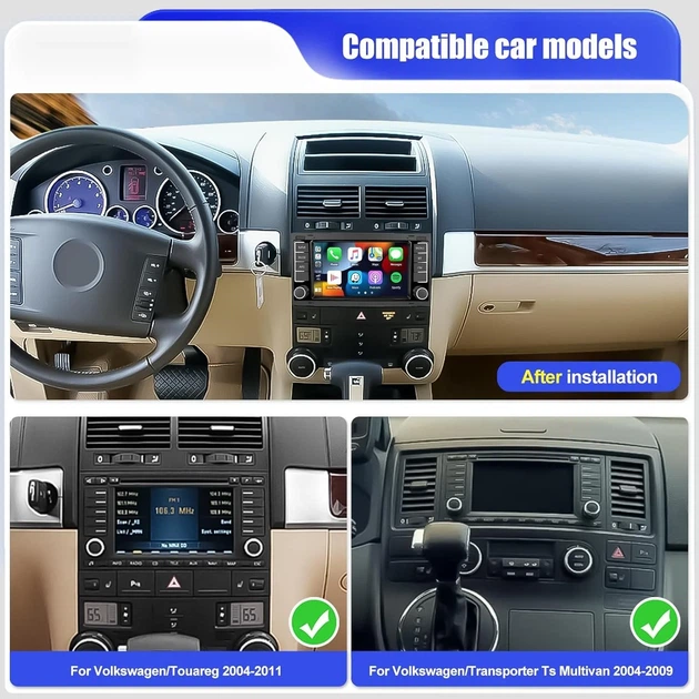 Штатная автомагнитола CAMECHO для VW Touareg Transporter TS Multivan / 7" / Сенсорная / 2/64Гб / Android 13 / Apple CarPlay / Android Auto / Bluetooth / WI-FI / GPS / USB Б/В - Фото 2 Штатная автомагнитола CAMECHO для VW Touareg Transporter TS Multivan / 7" / Сенсорная / 2/64Гб / Android 13 / Apple CarPlay / Android Auto / Bluetooth / WI-FI / GPS / USB Б/В - изображение 2