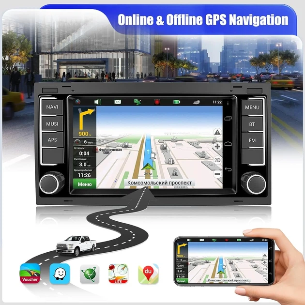 Штатная автомагнитола CAMECHO для VW Touareg Transporter TS Multivan / 7" / Сенсорная / 2/64Гб / Android 13 / Apple CarPlay / Android Auto / Bluetooth / WI-FI / GPS / USB Б/В - Фото 4 Штатная автомагнитола CAMECHO для VW Touareg Transporter TS Multivan / 7" / Сенсорная / 2/64Гб / Android 13 / Apple CarPlay / Android Auto / Bluetooth / WI-FI / GPS / USB Б/В - изображение 4
