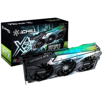 Видеокарта GeForce RTX 3070 8GB Inno3D iChill X3 (M30703-08D6-1710VA38) Б/В - Фото 1 Видеокарта GeForce RTX 3070 8GB Inno3D iChill X3 (M30703-08D6-1710VA38) Б/В - изображение 1