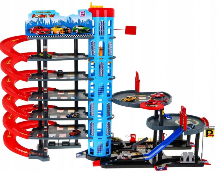 Паркінг на 7 рівнів для дітей від 3 років вертоліт + 10 машинок + ліфт + гірки (ZPG.92820) (5903864950137) - зображення 5