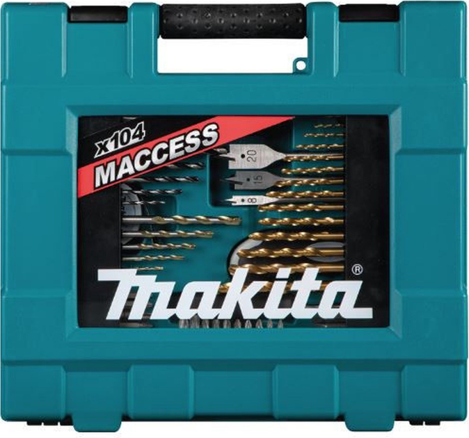 Набір свердел і біт Makita комбінований 1-10 мм 104 шт. Кейс (D-31778) - зображення 3