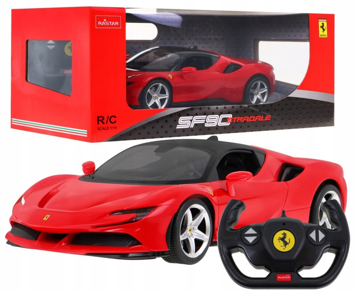 Радіокерований автомобіль Ferrari SF90 Stradale Rastar масштаб 1:14 з пультом (ZRC.97300.CR) (6930751317796) - зображення 2