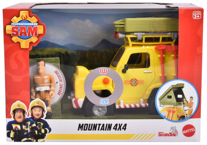 Jeep ratowniczy górski Simba Mountain 4x4 z namiotem i figurką (4006592095925) - obraz 1