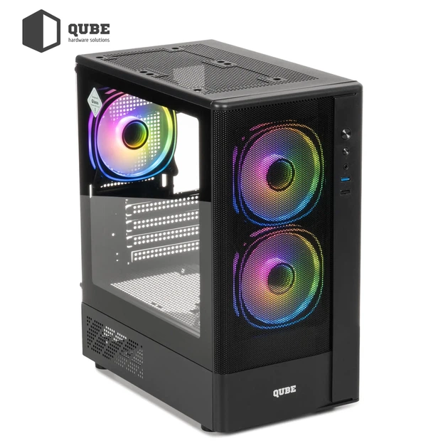 Корпус Qube GEON ARGB Black (GEON_GBNU3) - изображение 2