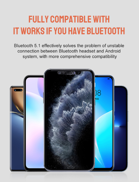Беспроводная Bluetooth блютуз блютус Гарнитура + Кейс для телефона, смартфона Xoori FD43 - изображение 8