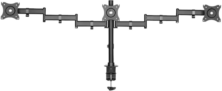 Настільне кріплення Digitus Triple Monitor 15-27" Black (DA-90362) - зображення 2