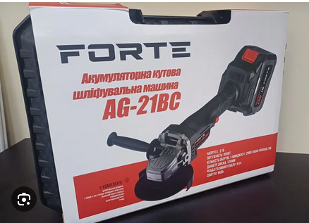 Угловая шлифмашина аккумуляторная AG-21BC Forte - изображение 2