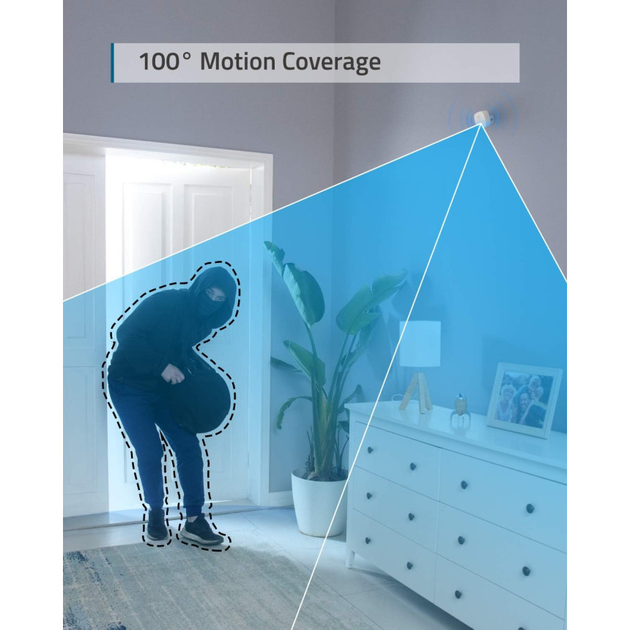 Датчик движения Eufy Security Motion Sensor Alarm, беспроводной, уведомления на смартфон, HomeBase, белый - изображение 4