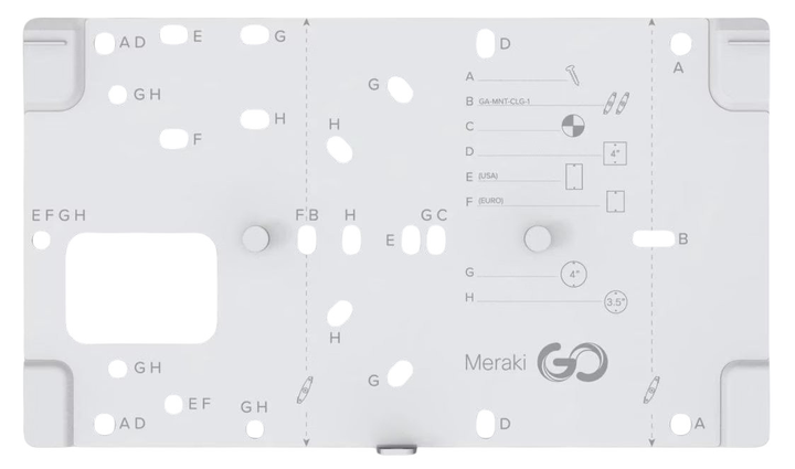 Płyta montażowa Cisco Meraki Go do punktu dostępu WiFi (GA-MNT-GR-1) - obraz 1