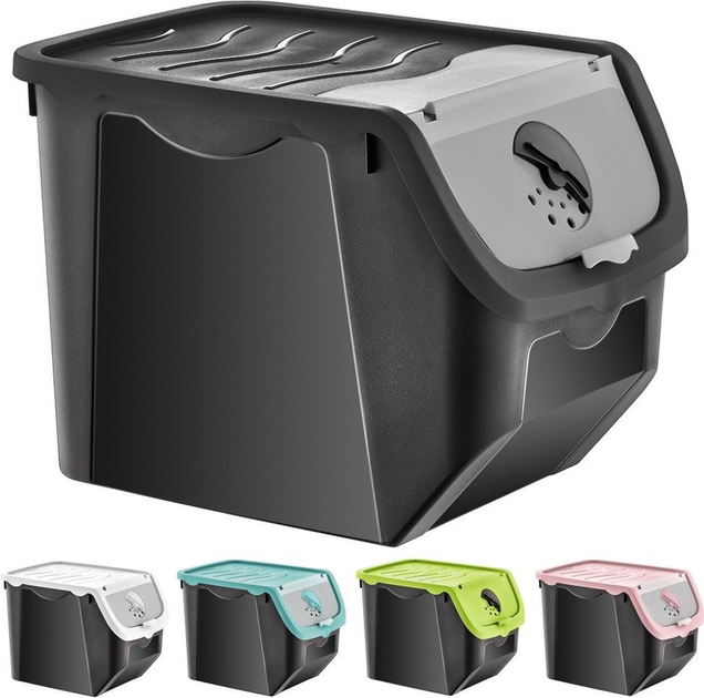 Pojemnik na warzywa i owoce Orion z pokrywą Czarny 12 l (5904316444891) - obraz 3