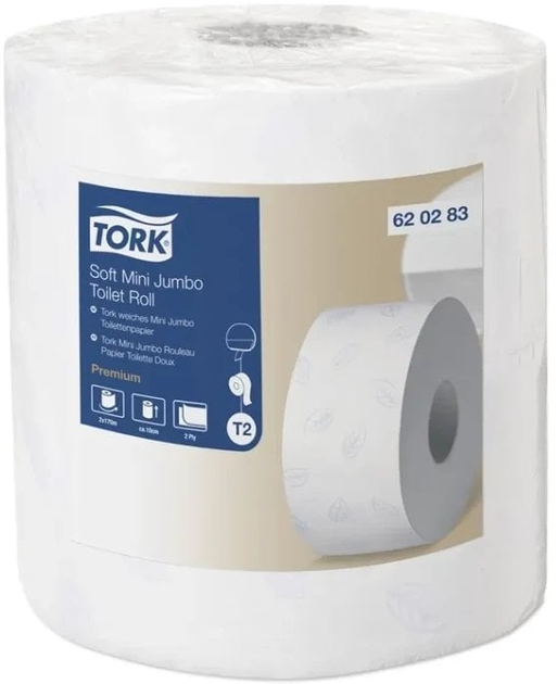 Набір туалетного паперу Tork Mini Jumbo двошарова 2 шт (7310791272559) - зображення 2