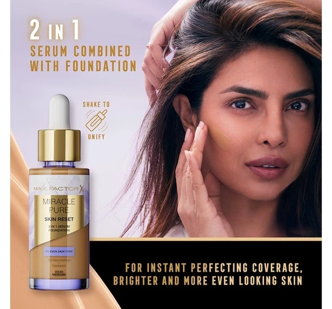 Max Factor Miracle Pure 2in1 Skin Reset Serum Foundation Тональный крем-сыворотка для лица № 30-40 "Fair to Light" - Фото 2 Max Factor Miracle Pure 2in1 Skin Reset Serum Foundation Тональный крем-сыворотка для лица № 30-40 "Fair to Light" - изображение 2