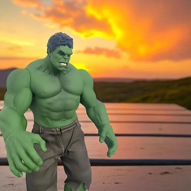 42 см гигантская фигурка Халка RESTEQ без коробки, фигурка Hulk Мстители с подвижными частями и сменными - изображение 8