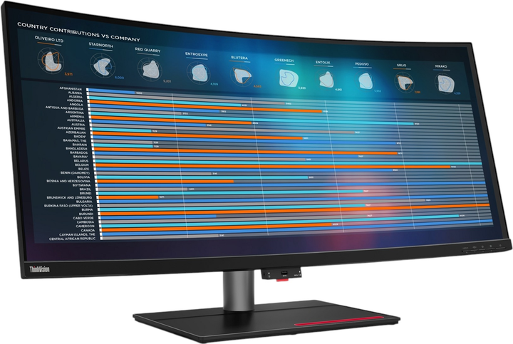 Monitor 39.7" Lenovo ThinkVision P40w-20 (62DDGAT6EU) - obraz 3