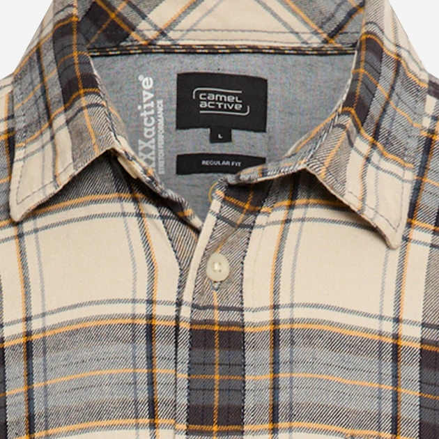 Рубашка хлопковая мужская Camel Active Longsleeve Shirt 409146-6S46-11 XL Разноцветная (4063366131326) - изображение 4