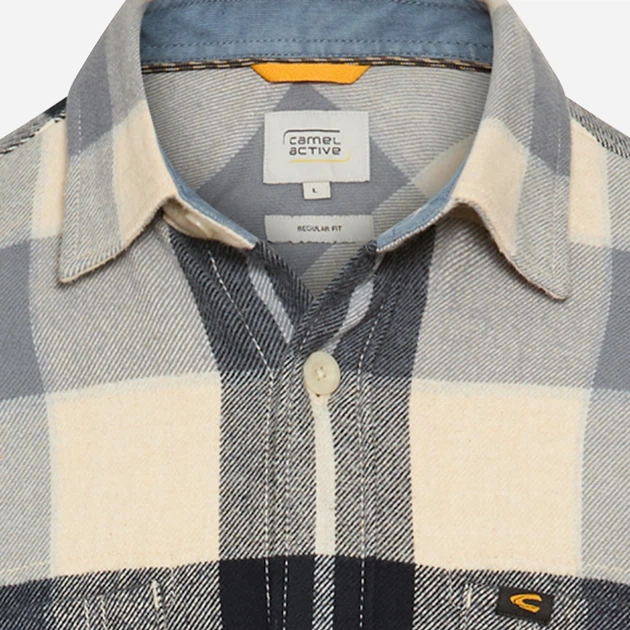Рубашка хлопковая мужская Camel Active Longsleeve Shirt 409147-6S47-48 L Разноцветная (4063366113032) - изображение 3