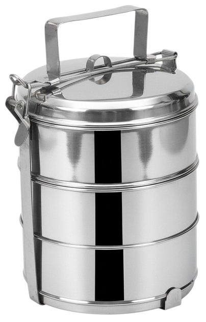 Набір харчових контейнерів Orion сталевий 3-рівневий Сріблястий 3 x 1 л (8595116719769) - зображення 2