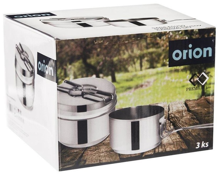 Zestaw naczyń turystycznych Orion stalowy Srebrny 3 elementy (8592381111786) - obraz 5
