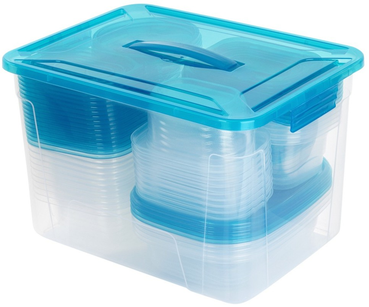 Набір контейнерів для їжі Vilde з кришками 50 шт (8721037113410) - зображення 2