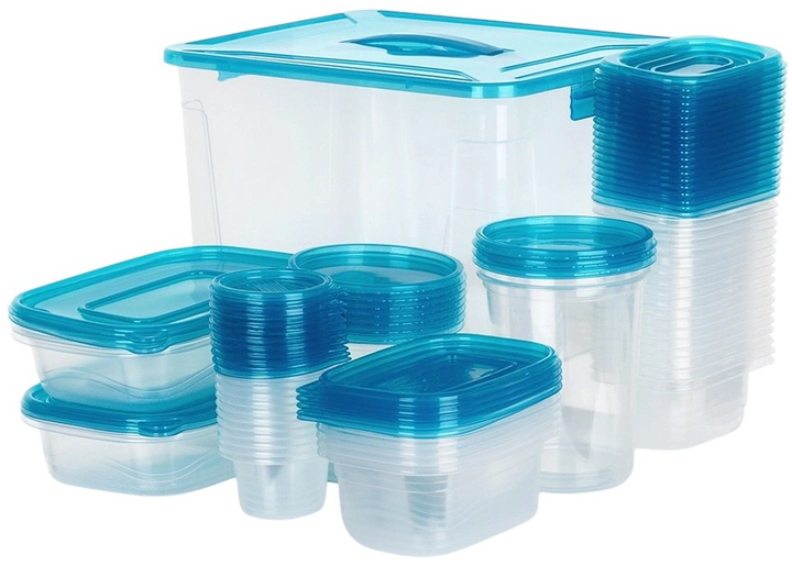 Набір контейнерів для їжі Vilde з кришками 50 шт (8721037113410) - зображення 3