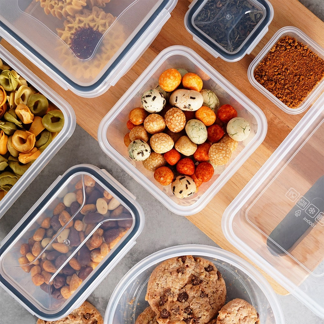 Набір контейнерів для їжі Vilde з кришками та ущільнювачами 24 шт (5904316481841) - зображення 5