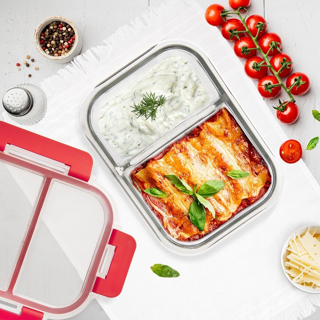 Контейнер для їжі Orion скляний з кришкою Прозорий 1.3 л (8592381204532) - зображення 5