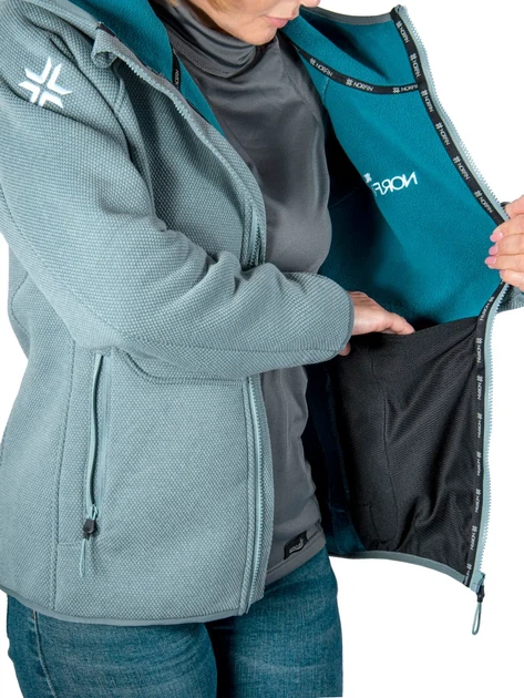 Куртка жіноча флісова Norfin Women SNOWCREST (світло-сіра, PL+віскоза) S (205330) 389501-S - Фото 6 Куртка жіноча флісова Norfin Women SNOWCREST (світло-сіра, PL+віскоза) S (205330) 389501-S - изображение 6