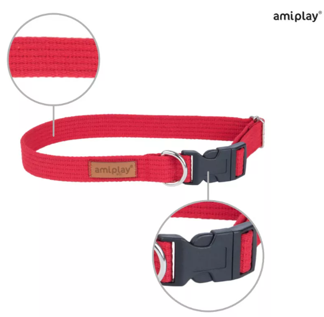 Obroża dla psa Comfy by AquaEl AMIPLAY regulowany L Czerwona (5907563223202) - obraz 2