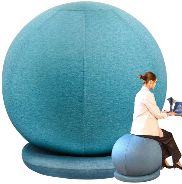 М'яч для сидіння SportVida SV-HE0003 55 см Синій - зображення 2