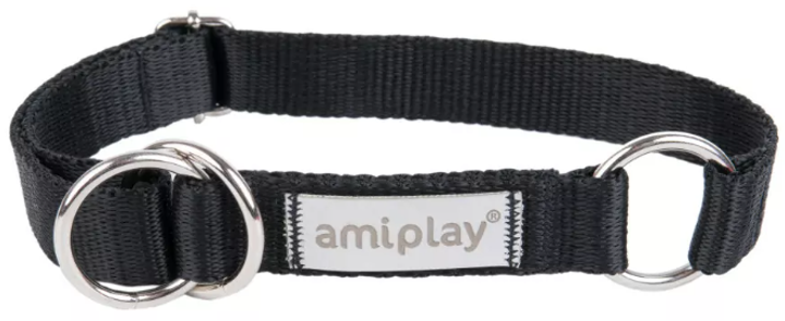 Obroża dla psa Comfy by AquaEl AMIPLAY półzaciskowa Samba XL Czarna (5907563280229) - obraz 1