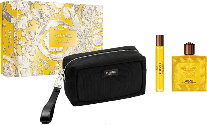 Zestaw męski Versace Eros Energy Woda perfumowana 100 ml + Miniaturka Woda perfumowana 10 ml + Torebka (8011003903184) - obraz 1