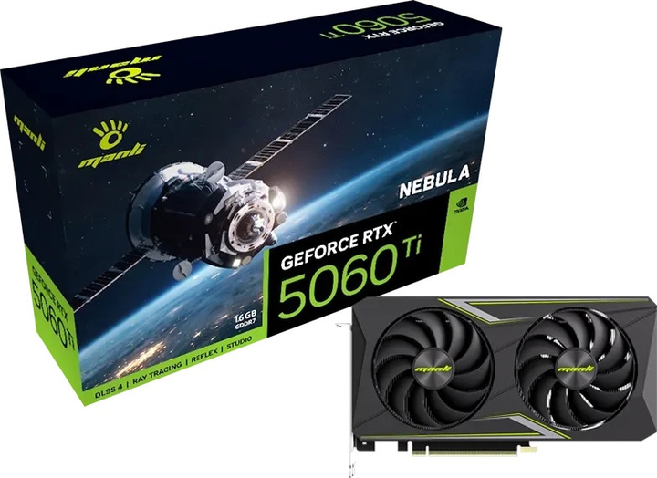 Відеокарта Manli PCI-Ex GeForce RTX 5060 Ti Nebula 16GB GDDR7 (128bit) (2572/28000) (HDMI, 3 x DisplayPort) (N772506TIM26500) - зображення 6