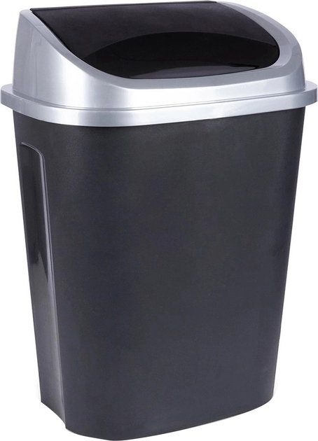 Kosz na śmieci Vilde plastikowy 50 l Czarny (8720573809542) - obraz 1