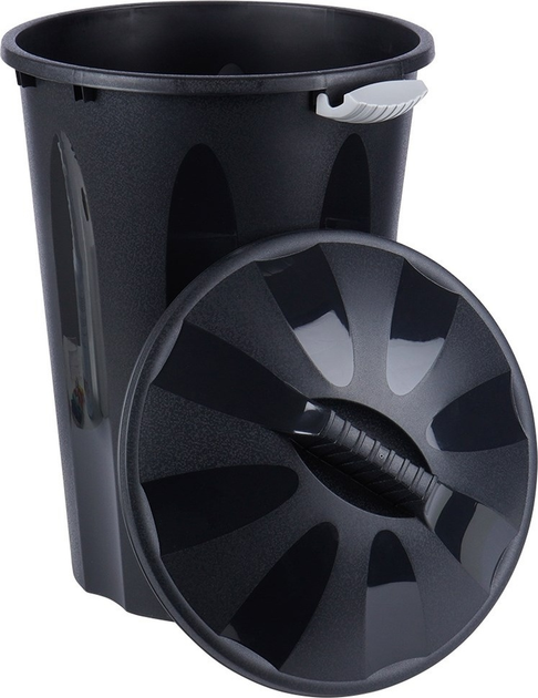 Сміттєвий кошик Vilde пластиковий 40 л Чорний (8720573387613) - зображення 3