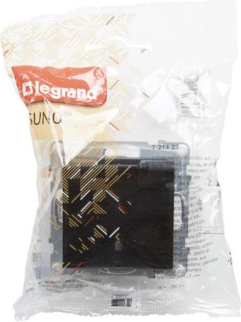 Gniazdo Legrand SUNO 2P+Z IP44 16A 250V z przesłoną, zaciski automatyczne Czarne 721423 (3414972045612) - obraz 5
