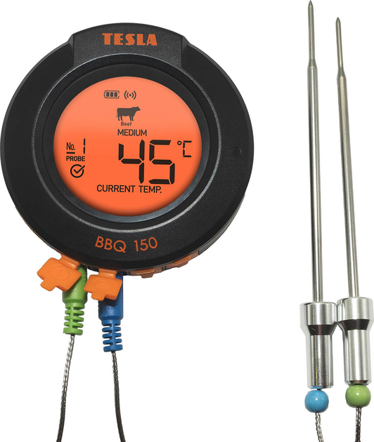 Termometr do mięsa Tesla Cook BBQ 150 Smart z sondą Bluetooth 5.2 i aplikacją mobilną (8595689805975) - obraz 1