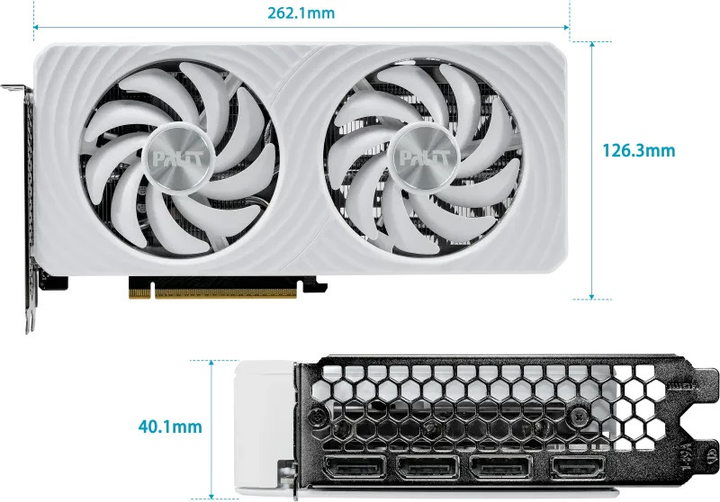 Karta graficzna Palit PCI-Ex GeForce RTX 5060 Ti White OC 8GB GDDR7 (128bit) (2602/28000) (HDMI, 3 x DisplayPort) (NE7506TU19P1-GB2062M) - obraz 11