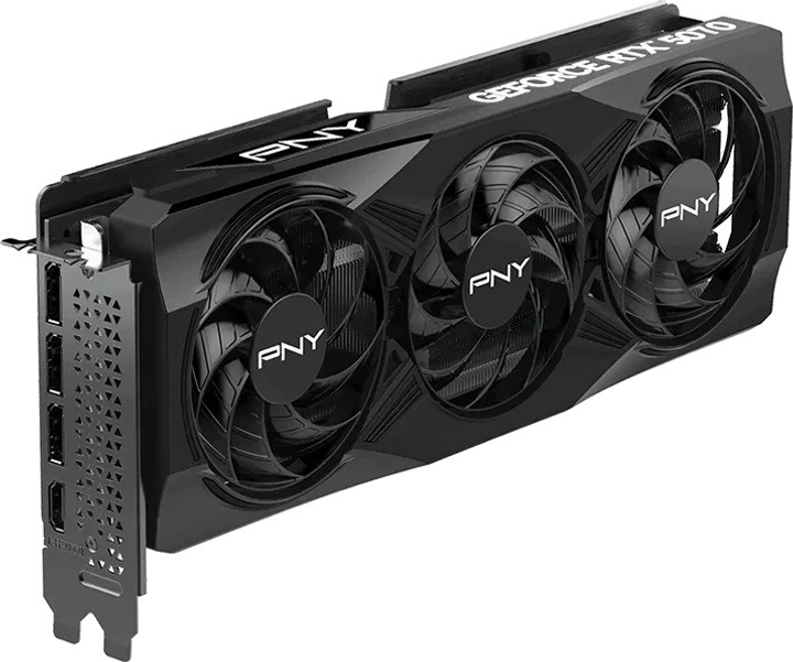 Karta graficzna PNY PCI-Ex GeForce RTX 5070 Triple Fan 12GB GDDR7 (192bit) (2510/28000) (HDMI, 3 x DisplayPort) (VCG507012TFXPB1) - obraz 4