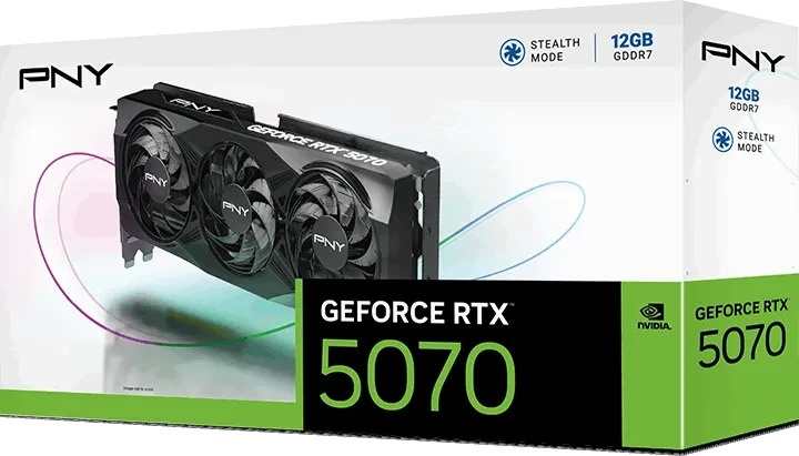 Karta graficzna PNY PCI-Ex GeForce RTX 5070 Triple Fan 12GB GDDR7 (192bit) (2510/28000) (HDMI, 3 x DisplayPort) (VCG507012TFXPB1) - obraz 11