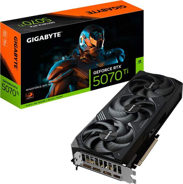 Karta graficzna Gigabyte PCI-Ex GeForce RTX 5070 Ti Windforce SFF 16GB GDDR7 (256bit) (2452/28000) (HDMI, 3 x DisplayPort) (GV-N507TWF3-16GD) - obraz 10