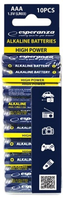 Baterie alkaliczne Esperanza AAA 10 szt (5901299959794) - obraz 4