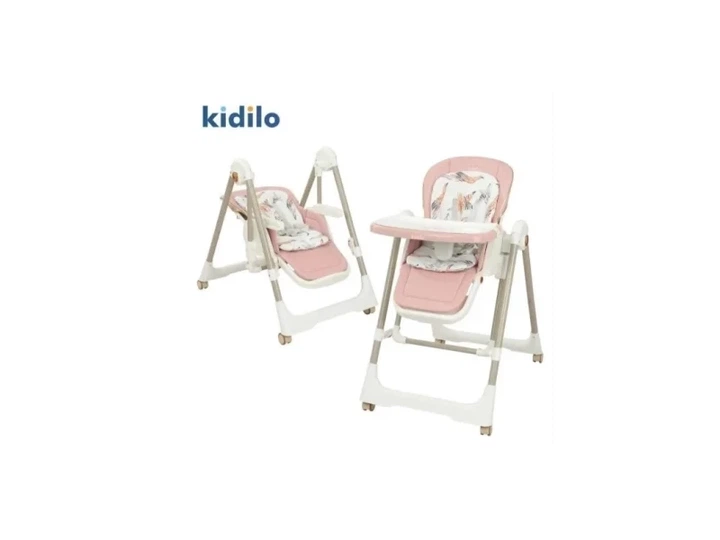 Стільчик-шезлонг для годування 2в1 Kidilo Baby Chair Z901 pink (11