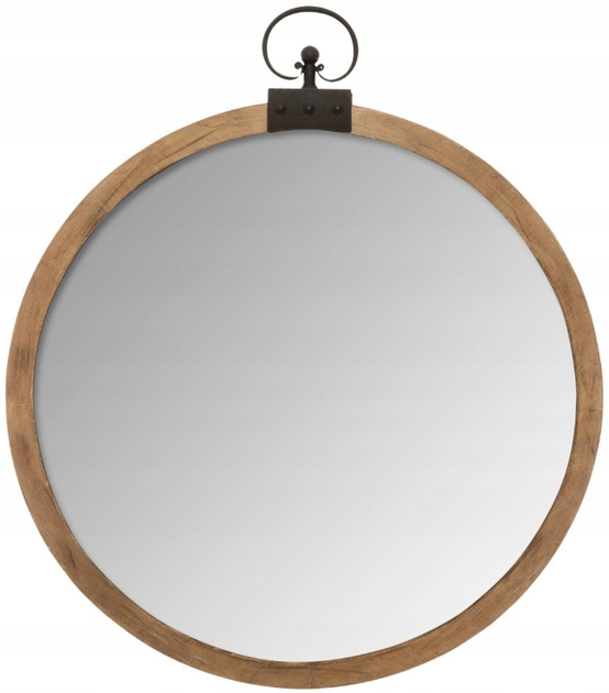 Настінне дзеркало Atmosphera 167025 Sarah кругле в дерев'янній рамі 74 см (3560238660348) - зображення 1