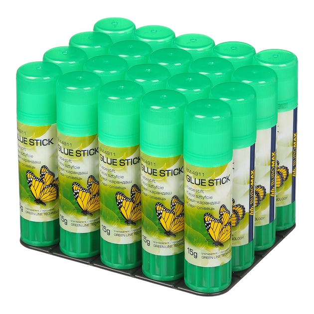 Клей-олівець Buromax PVP 15г прозорий (BM.4911) - Фото 2 Клей-олівець Buromax PVP 15г прозорий (BM.4911) - зображення 2